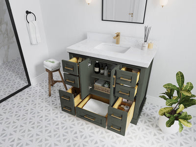 Boston 42 in. W x 22 in. D Single Sink Bathroom Vanity - Willow Bath and Vanity