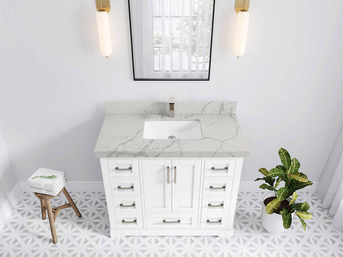 Boston 42 in. W x 22 in. D Single Sink Bathroom Vanity - Willow Bath and Vanity