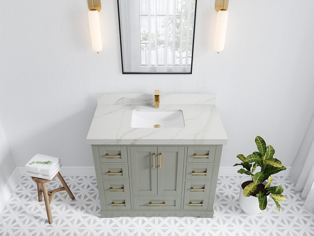Boston 42 in. W x 22 in. D Single Sink Bathroom Vanity - Willow Bath and Vanity
