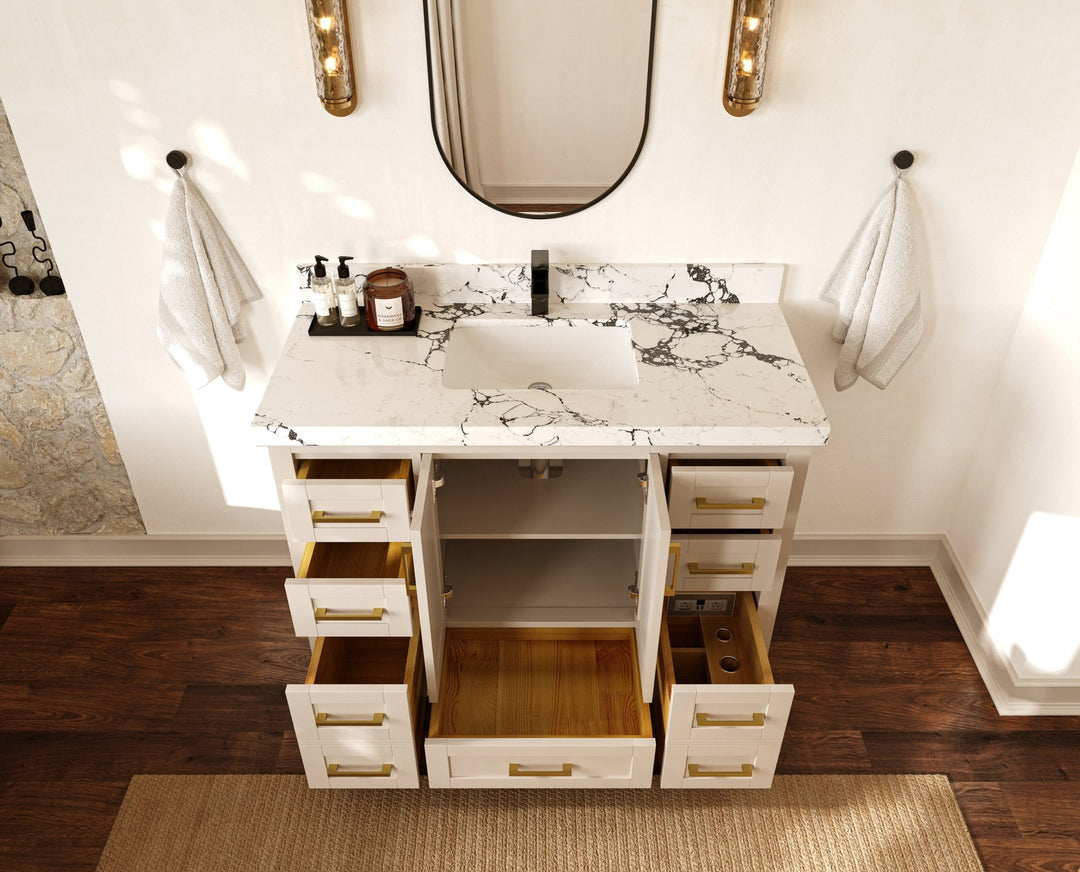 Boston 48 in. W x 22 in. D Single Sink Bathroom Vanity - Willow Bath and Vanity