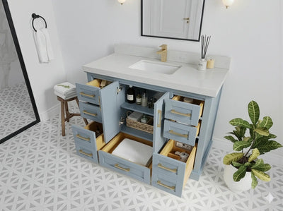 Boston 48 in. W x 22 in. D Single Sink Bathroom Vanity - Willow Bath and Vanity