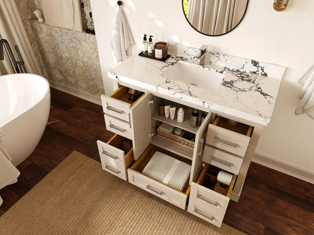 Boston 48 in. W x 22 in. D Single Sink Bathroom Vanity - Willow Bath and Vanity