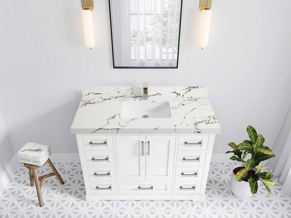 Boston 48 in. W x 22 in. D Single Sink Bathroom Vanity - Willow Bath and Vanity