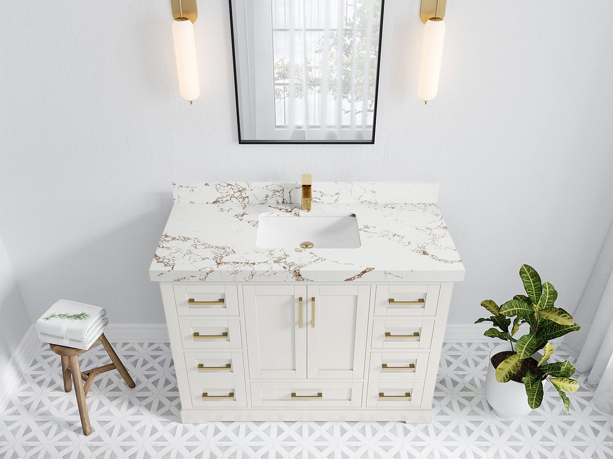 Boston 48 in. W x 22 in. D Single Sink Bathroom Vanity - Willow Bath and Vanity