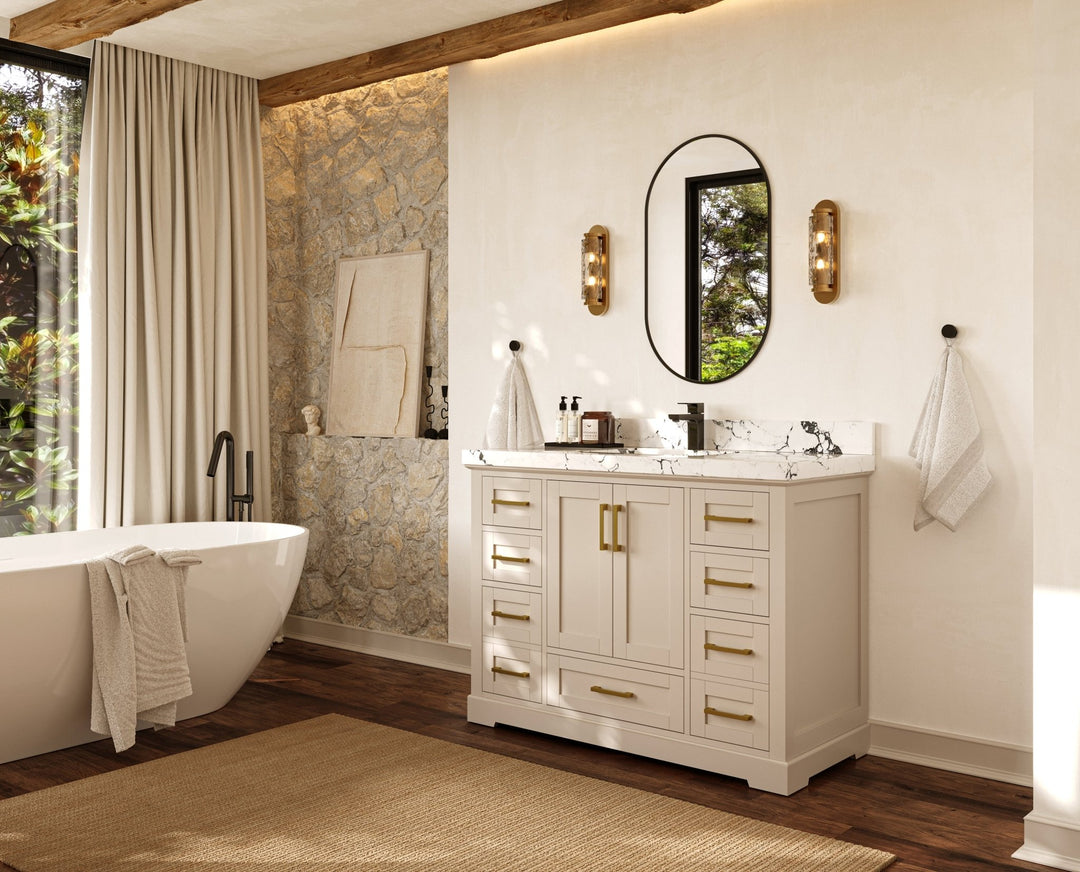 Boston 48 in. W x 22 in. D Single Sink Bathroom Vanity - Willow Bath and Vanity