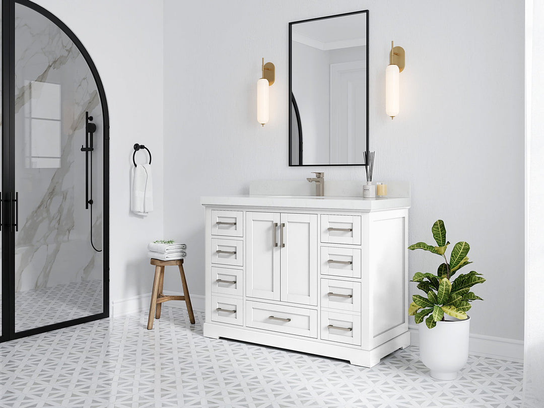 Boston 48 in. W x 22 in. D Single Sink Bathroom Vanity - Willow Bath and Vanity