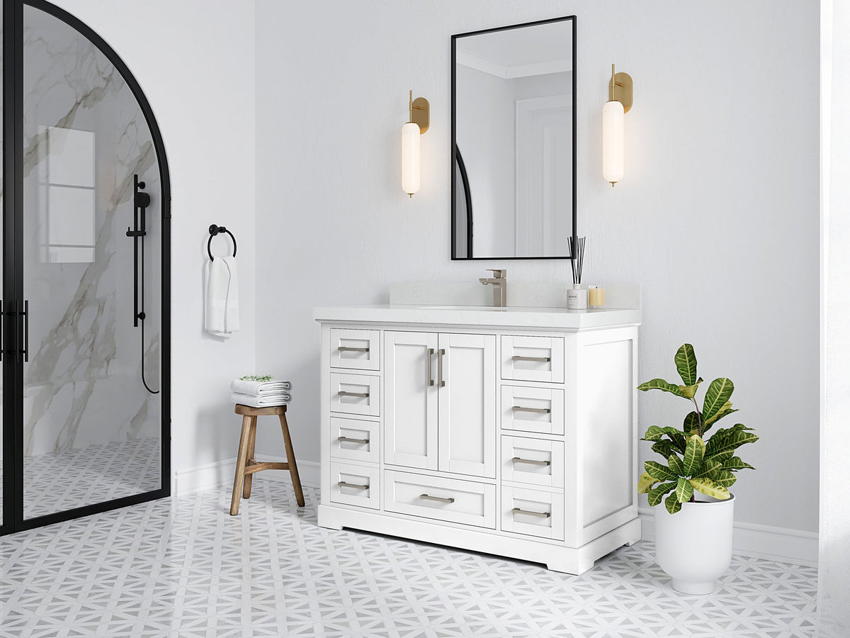 Boston 48 in. W x 22 in. D Single Sink Bathroom Vanity - Willow Bath and Vanity