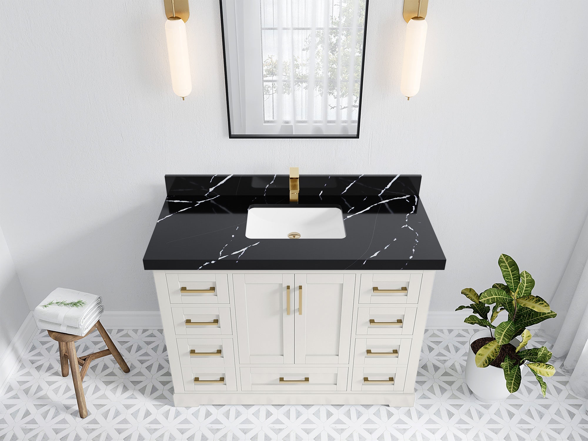 Boston 48 in. W x 22 in. D Single Sink Bathroom Vanity - Willow Bath and Vanity