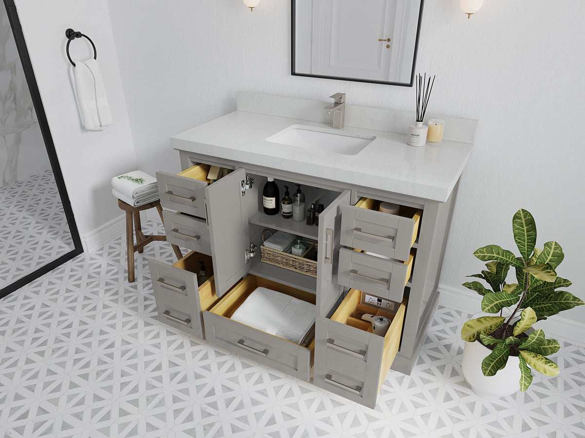 Boston 48 in. W x 22 in. D Single Sink Bathroom Vanity - Willow Bath and Vanity