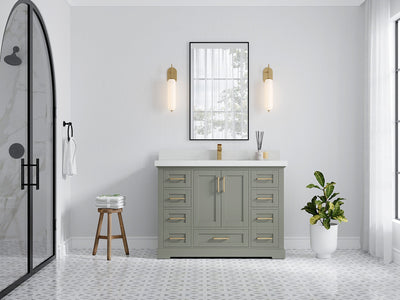 Boston 48 in. W x 22 in. D Single Sink Bathroom Vanity - Willow Bath and Vanity