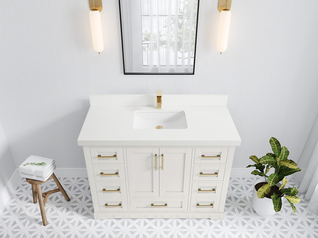 Boston 48 in. W x 22 in. D Single Sink Bathroom Vanity - Willow Bath and Vanity