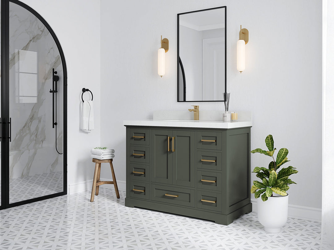 Boston 48 in. W x 22 in. D Single Sink Bathroom Vanity - Willow Bath and Vanity