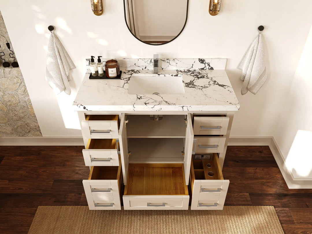 Boston 48 in. W x 22 in. D Single Sink Bathroom Vanity - Willow Bath and Vanity