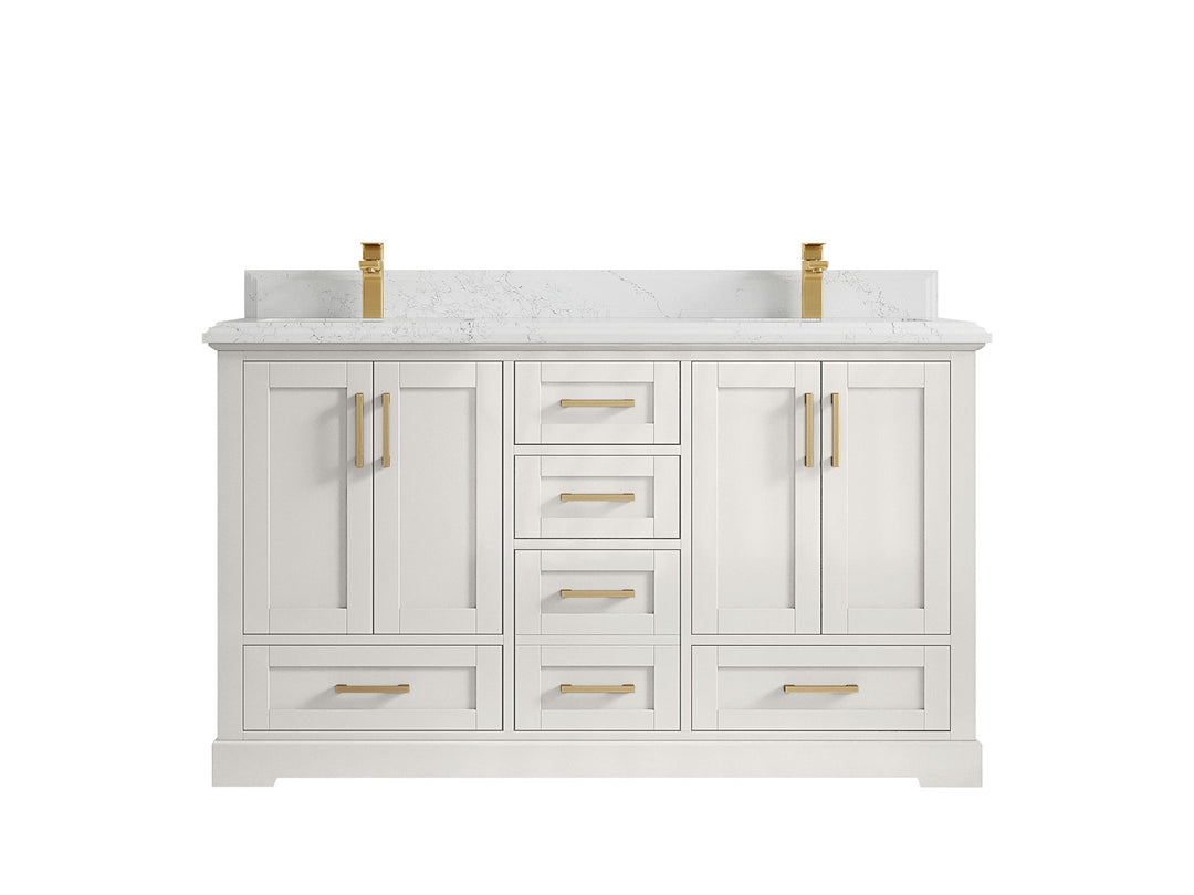 Boston 60 in. W x 22 in. D Double Sink Bathroom Vanity - Willow Bath and Vanity