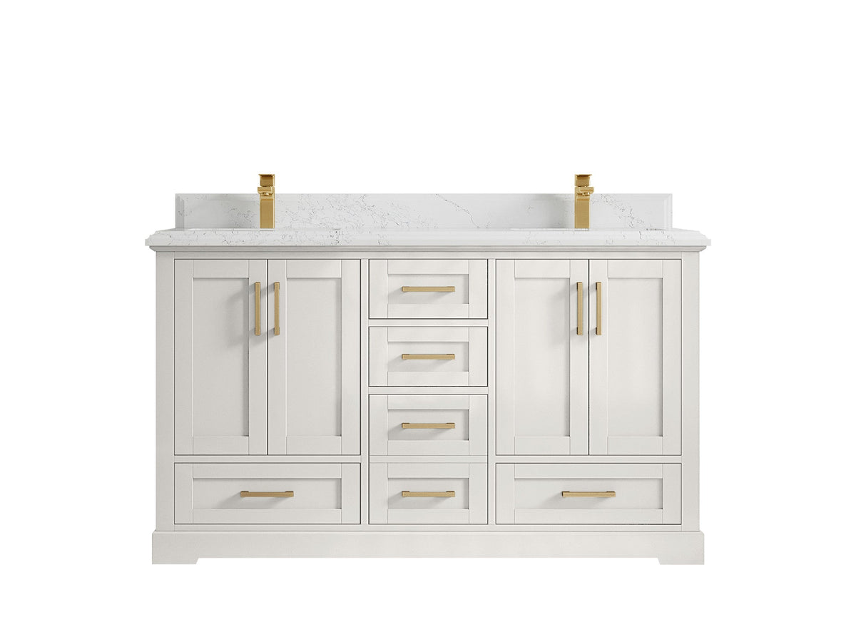 Boston 60 in. W x 22 in. D Double Sink Bathroom Vanity - Willow Bath and Vanity