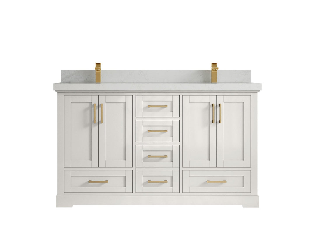 Boston 60 in. W x 22 in. D Double Sink Bathroom Vanity - Willow Bath and Vanity