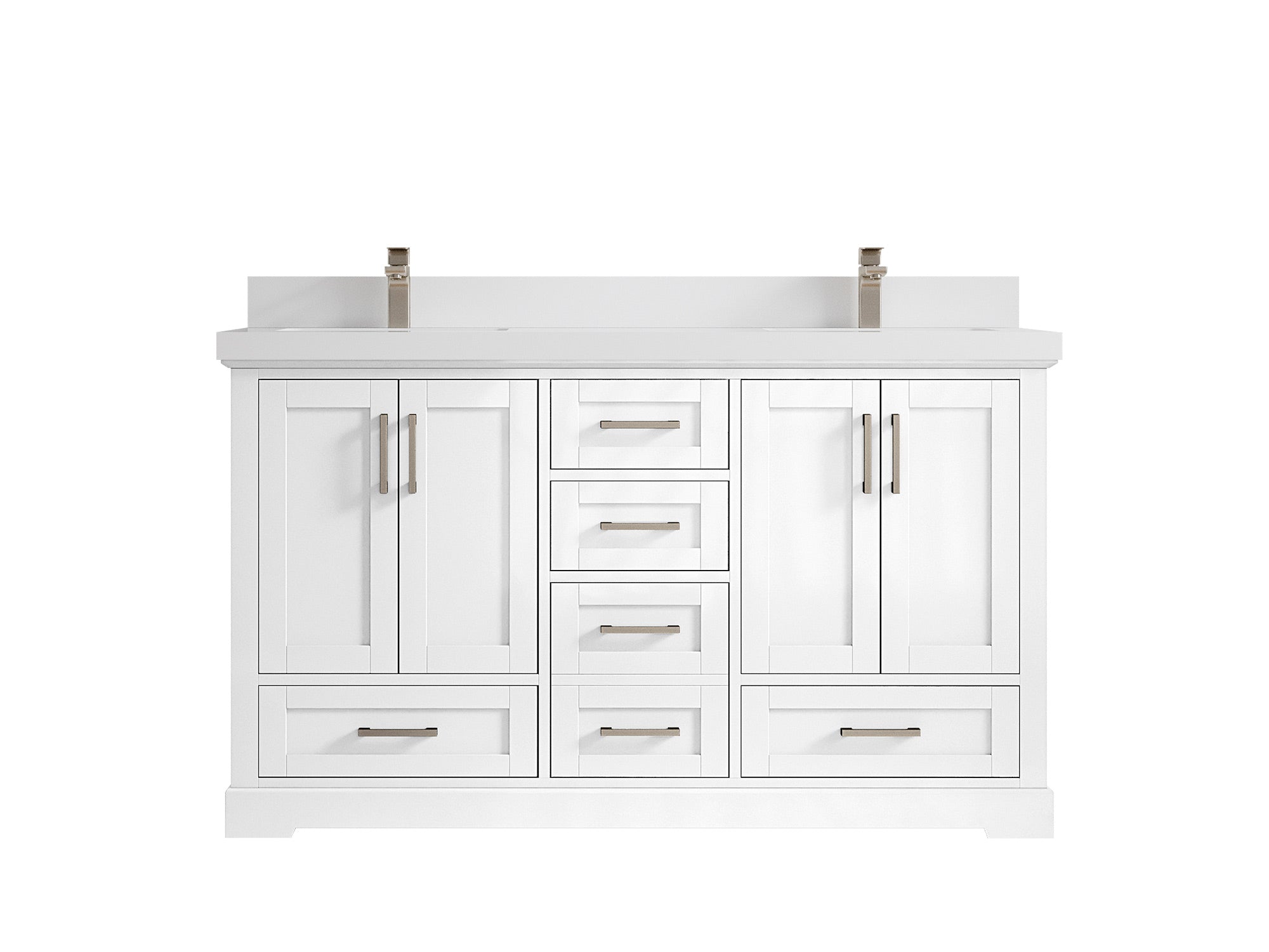 Boston 60 in. W x 22 in. D Double Sink Bathroom Vanity - Willow Bath and Vanity