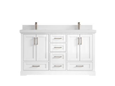 Boston 60 in. W x 22 in. D Double Sink Bathroom Vanity - Willow Bath and Vanity