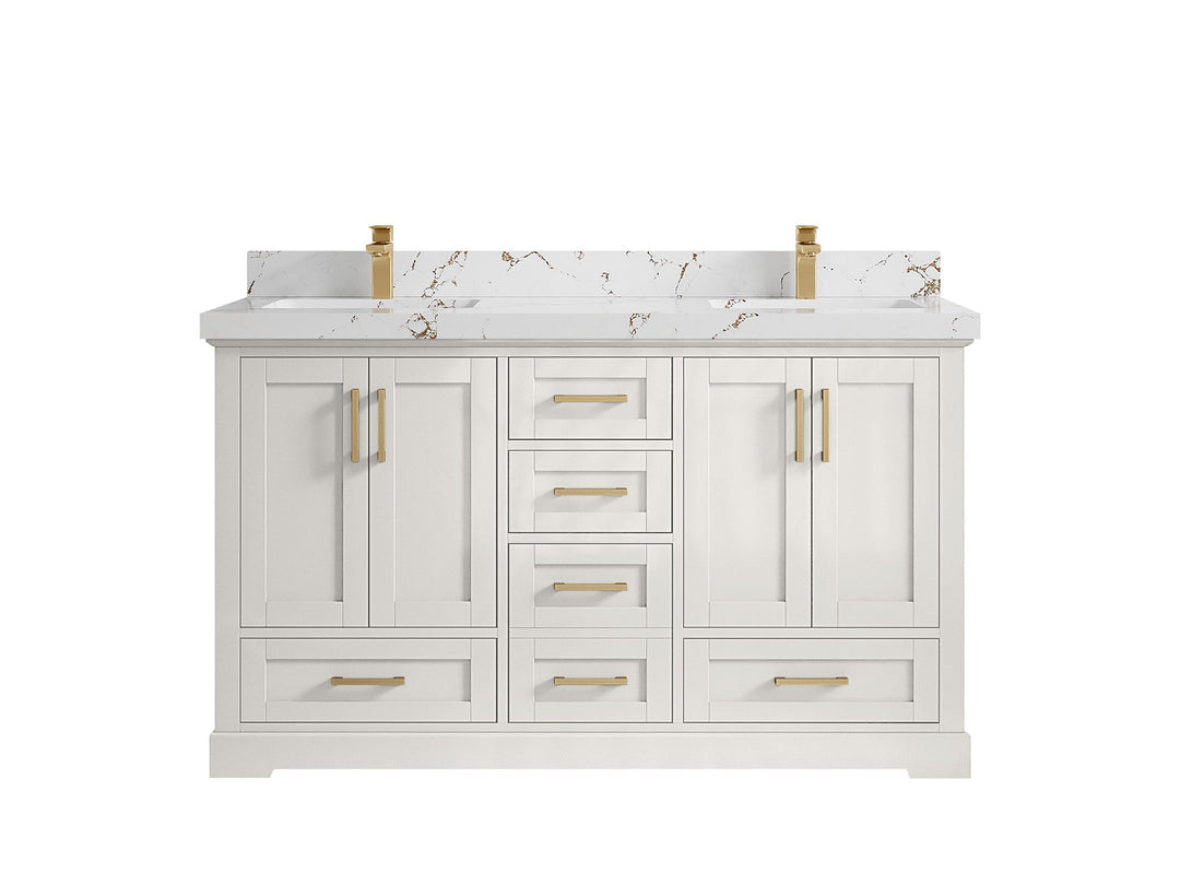 Boston 60 in. W x 22 in. D Double Sink Bathroom Vanity - Willow Bath and Vanity