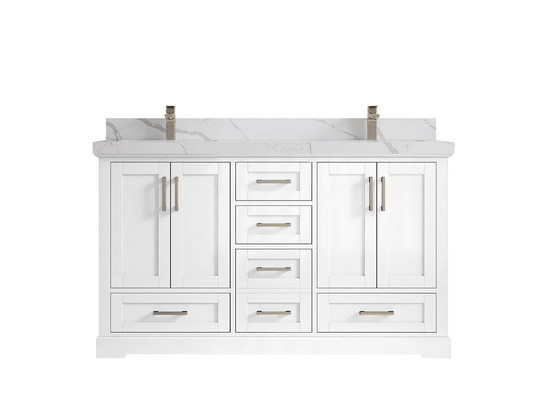Boston 60 in. W x 22 in. D Double Sink Bathroom Vanity - Willow Bath and Vanity