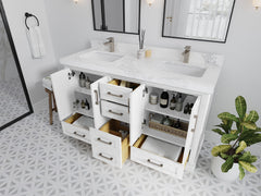 Boston 60 in. W x 22 in. D Double Sink Bathroom Vanity - photo 3