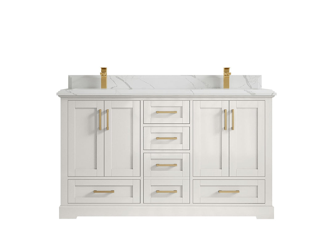 Boston 60 in. W x 22 in. D Double Sink Bathroom Vanity - Willow Bath and Vanity