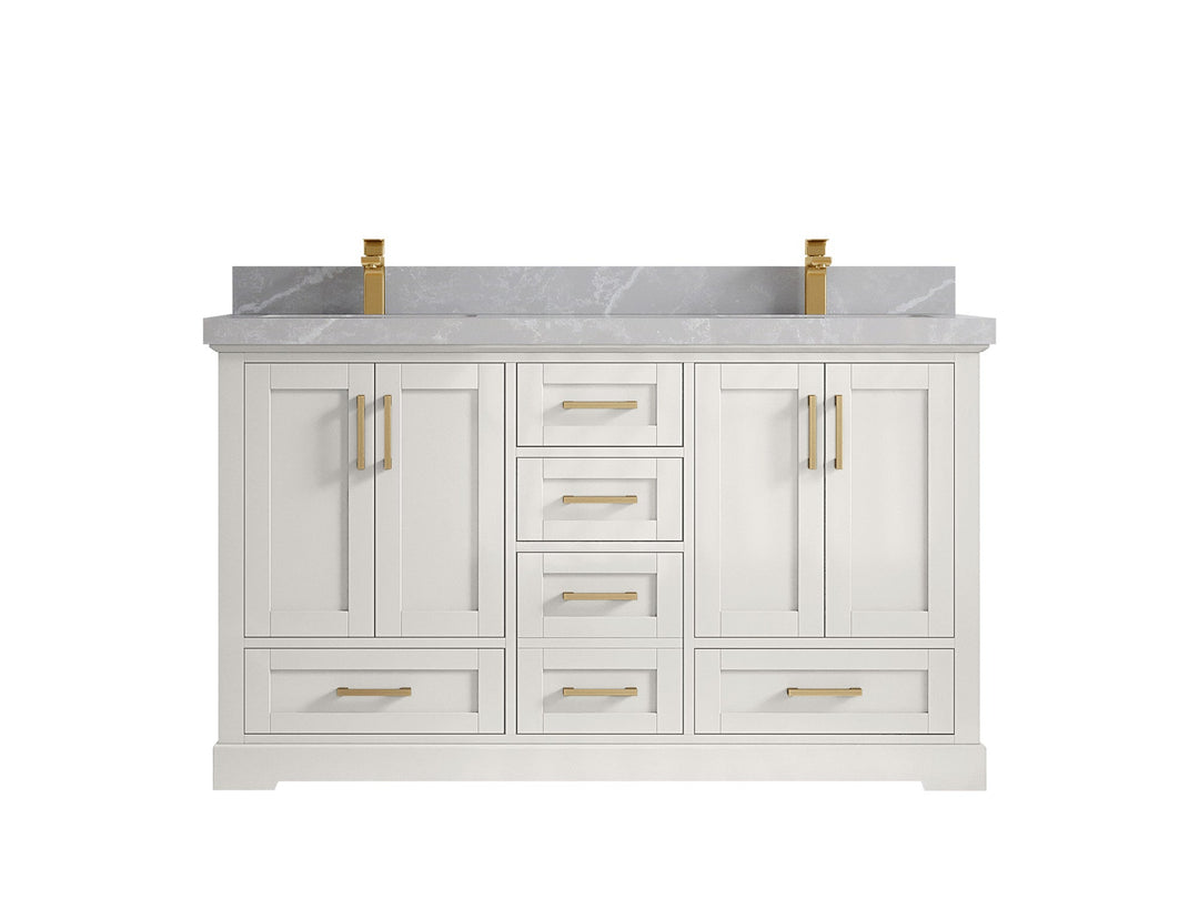 Boston 60 in. W x 22 in. D Double Sink Bathroom Vanity - Willow Bath and Vanity