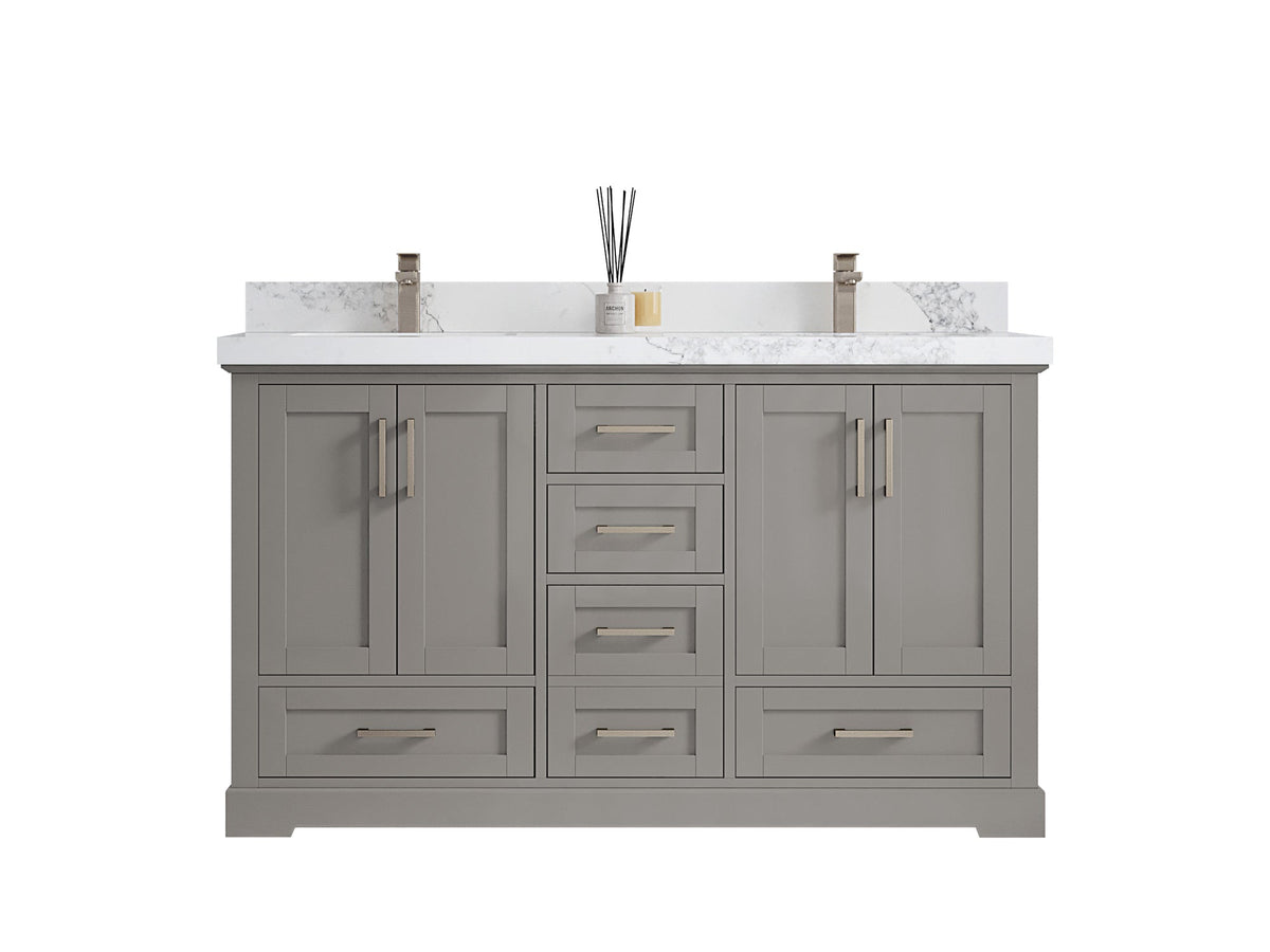 Boston 60 in. W x 22 in. D Double Sink Bathroom Vanity - Willow Bath and Vanity