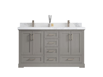 Boston 60 in. W x 22 in. D Double Sink Bathroom Vanity - Willow Bath and Vanity