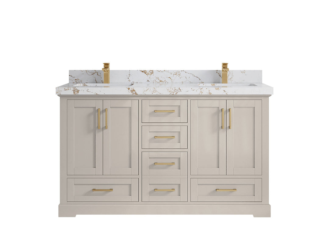 Boston 60 in. W x 22 in. D Double Sink Bathroom Vanity - Willow Bath and Vanity