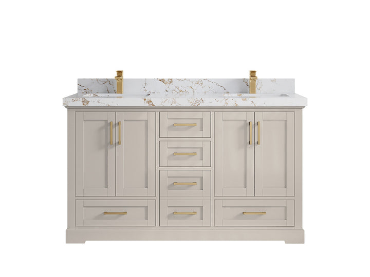Boston 60 in. W x 22 in. D Double Sink Bathroom Vanity - photo 37