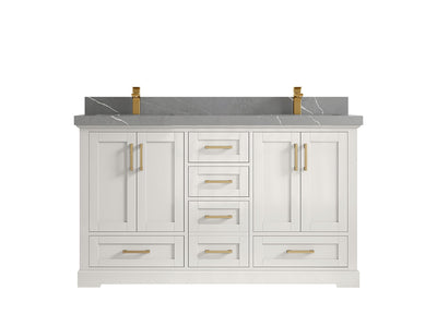 Boston 60 in. W x 22 in. D Double Sink Bathroom Vanity - Willow Bath and Vanity