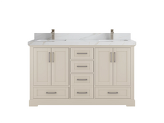 Boston 60 in. W x 22 in. D Double Sink Bathroom Vanity - photo 20