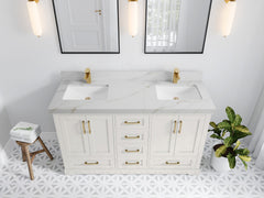 Boston 60 in. W x 22 in. D Double Sink Bathroom Vanity - photo 26