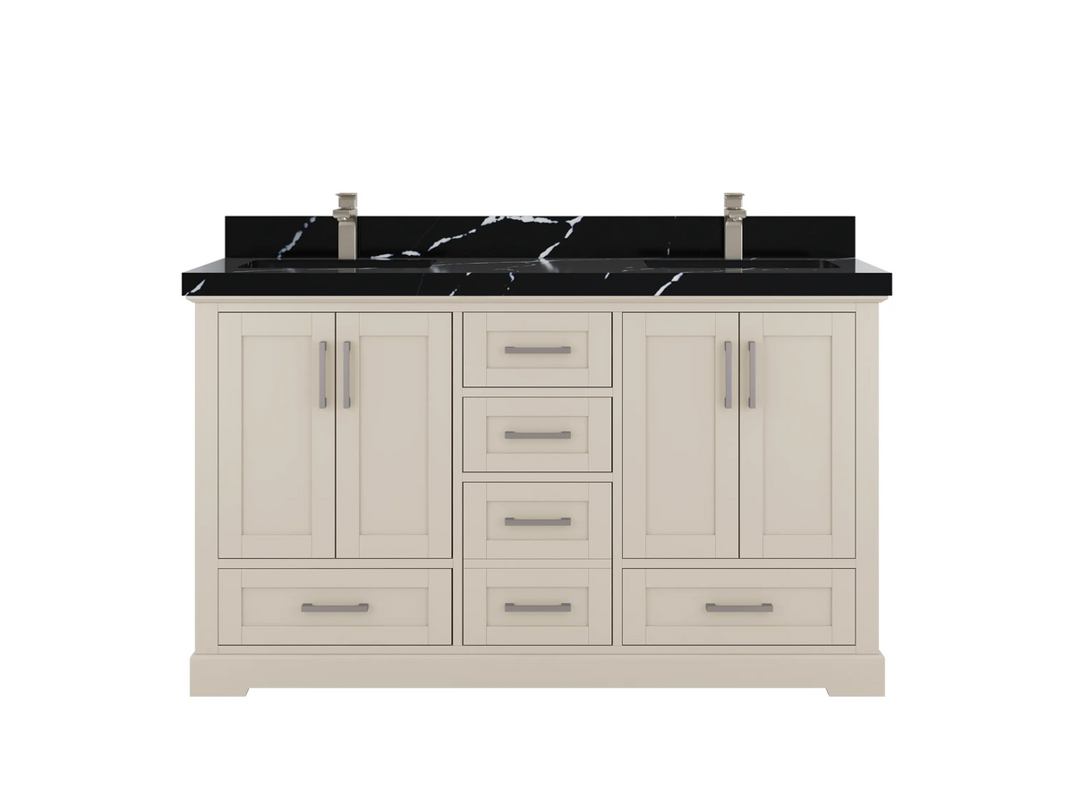Boston 60 in. W x 22 in. D Double Sink Bathroom Vanity - Willow Bath and Vanity