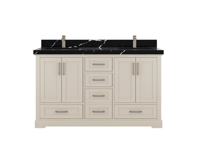 Boston 60 in. W x 22 in. D Double Sink Bathroom Vanity - Willow Bath and Vanity