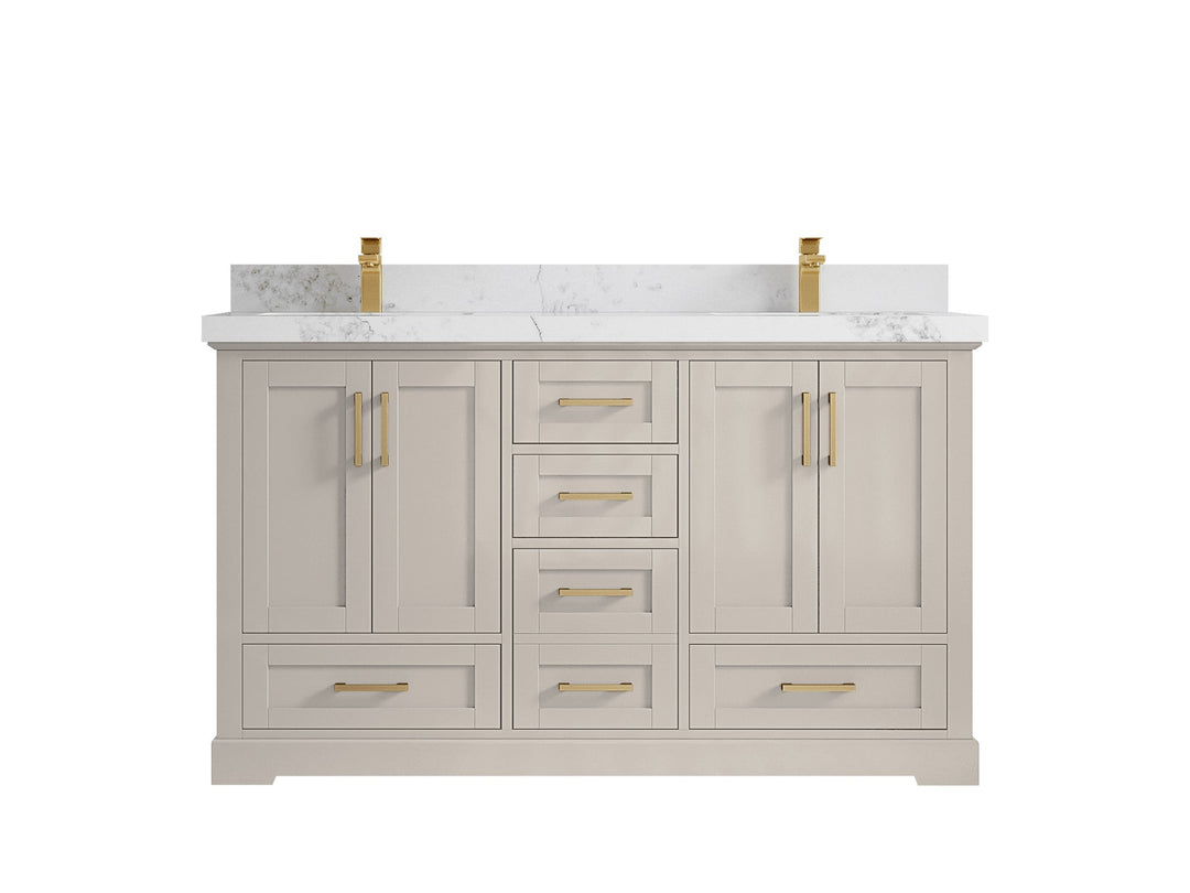 Boston 60 in. W x 22 in. D Double Sink Bathroom Vanity - Willow Bath and Vanity