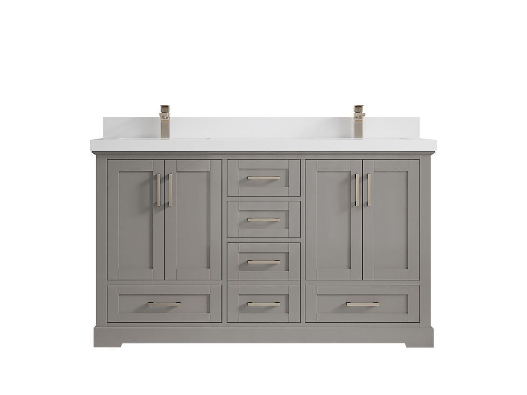 Boston 60 in. W x 22 in. D Double Sink Bathroom Vanity - Willow Bath and Vanity