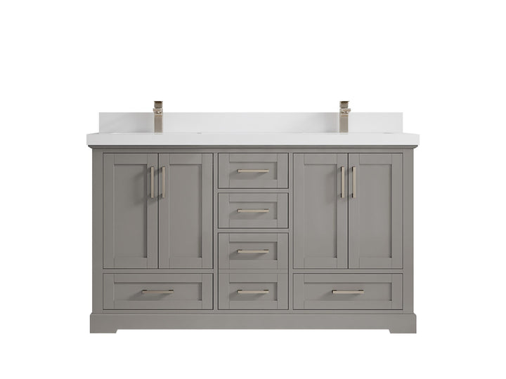 Boston 60 in. W x 22 in. D Double Sink Bathroom Vanity - photo 42