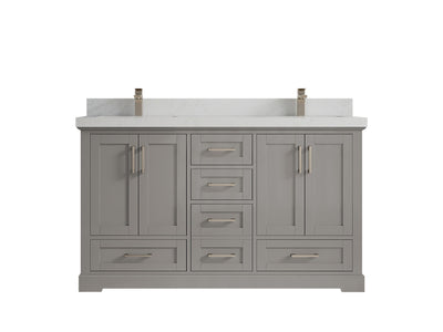 Boston 60 in. W x 22 in. D Double Sink Bathroom Vanity - Willow Bath and Vanity