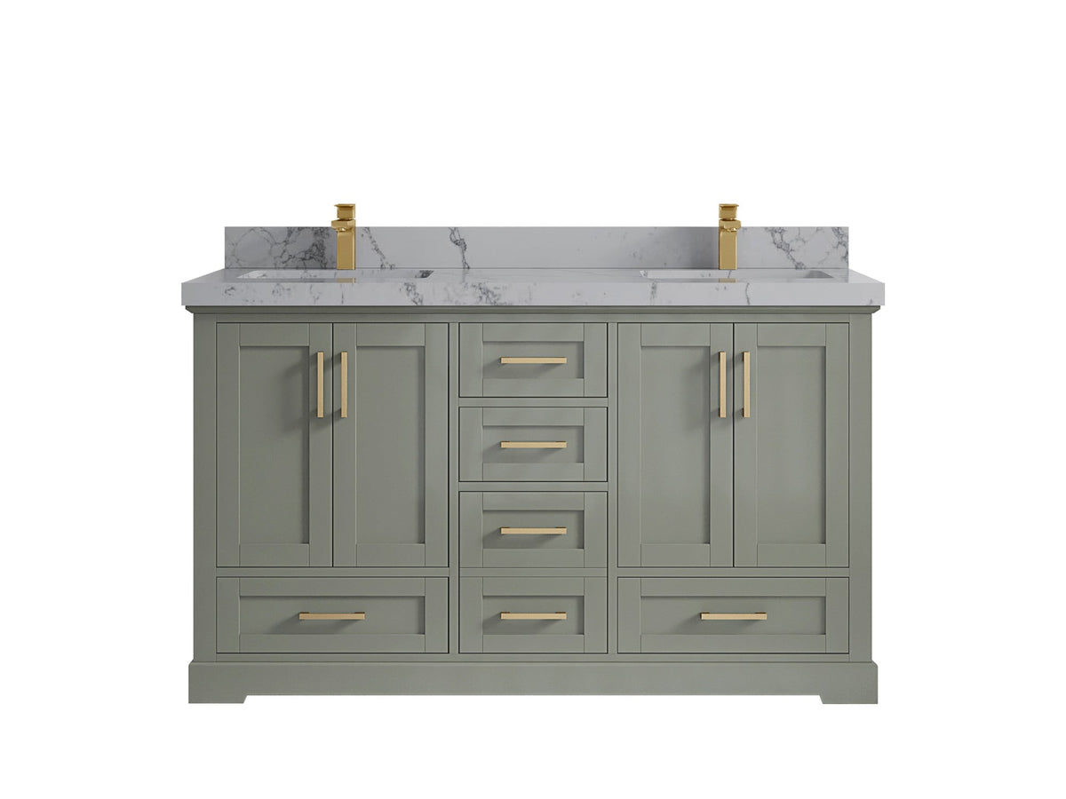 Boston 60 in. W x 22 in. D Double Sink Bathroom Vanity - Willow Bath and Vanity