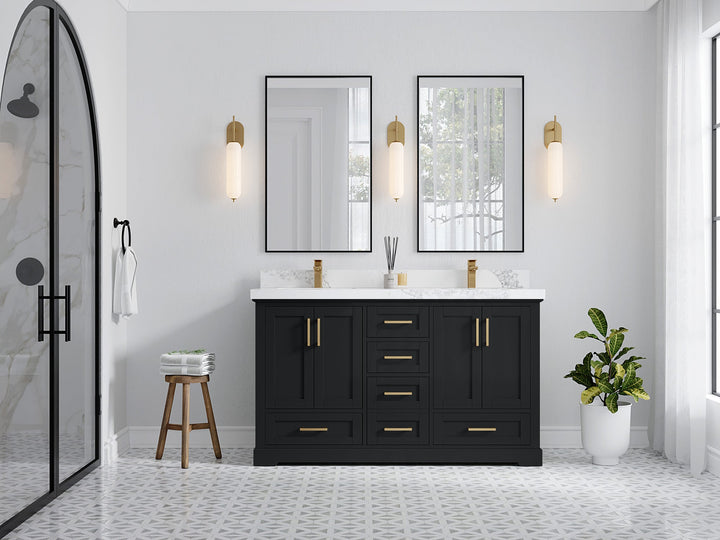 Boston 60 in. W x 22 in. D Double Sink Bathroom Vanity - photo 4