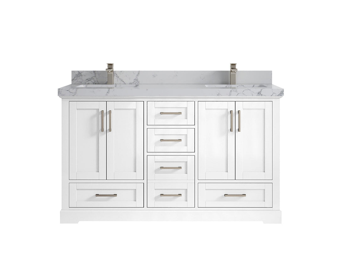 Boston 60 in. W x 22 in. D Double Sink Bathroom Vanity - Willow Bath and Vanity