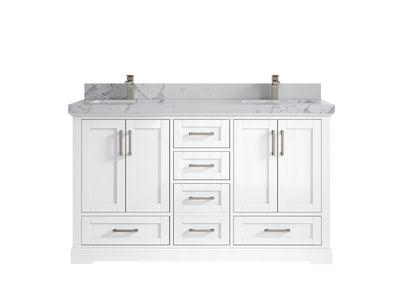 Boston 60 in. W x 22 in. D Double Sink Bathroom Vanity - Willow Bath and Vanity