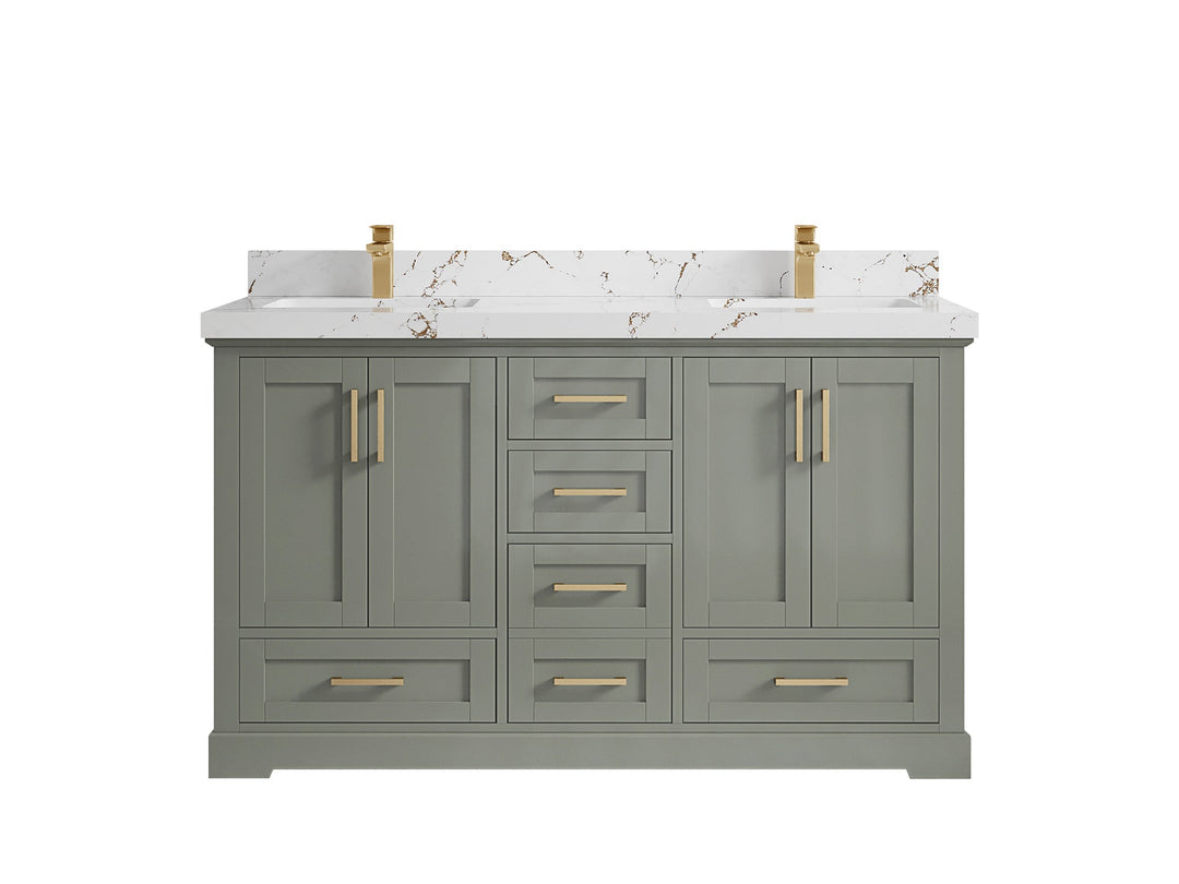 Boston 60 in. W x 22 in. D Double Sink Bathroom Vanity - Willow Bath and Vanity
