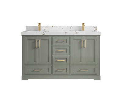 Boston 60 in. W x 22 in. D Double Sink Bathroom Vanity - Willow Bath and Vanity