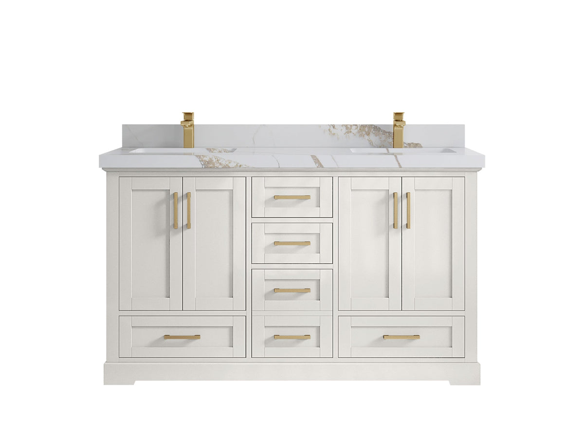 Boston 60 in. W x 22 in. D Double Sink Bathroom Vanity - Willow Bath and Vanity