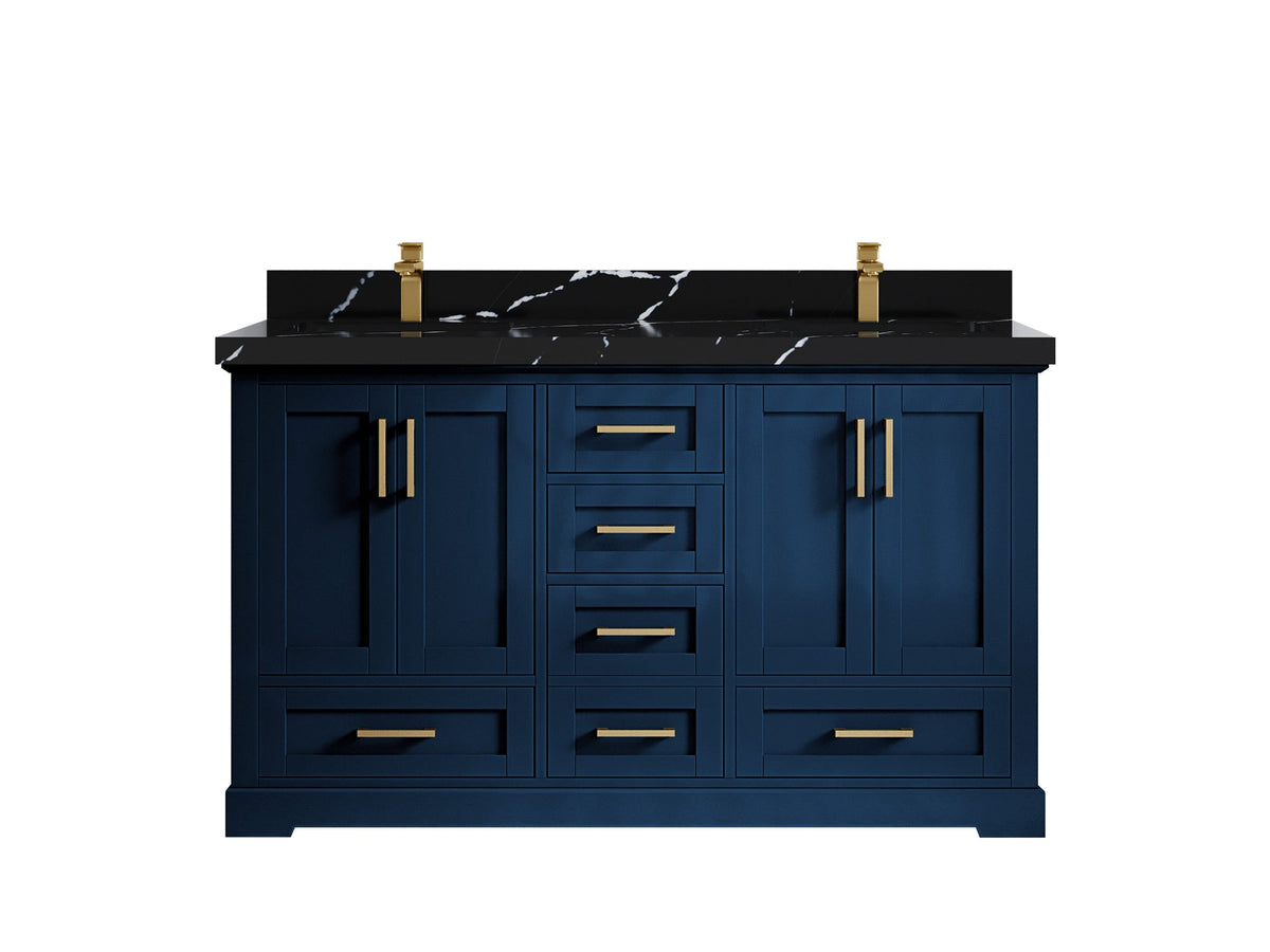 Boston 60 in. W x 22 in. D Double Sink Bathroom Vanity - Willow Bath and Vanity
