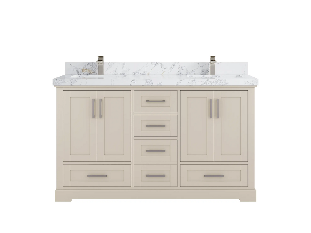 Boston 60 in. W x 22 in. D Double Sink Bathroom Vanity - Willow Bath and Vanity