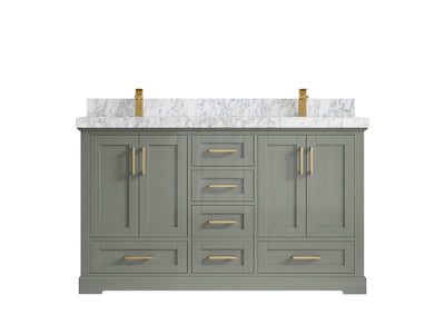 Boston 60 in. W x 22 in. D Double Sink Bathroom Vanity - Willow Bath and Vanity